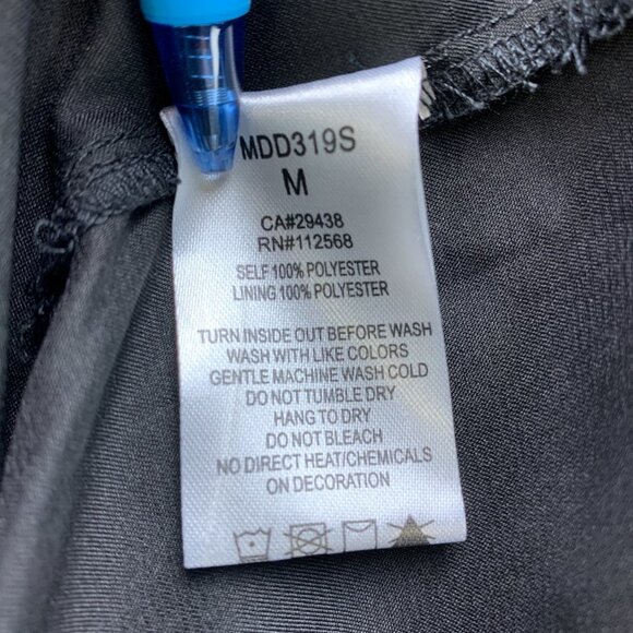 Miss Me‎ Dress Womens Medium Shift Black Faux Suede Embroidered Short Sleeve - Picture 15 of 15